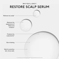 SEEN Restore Scalp Serum application shows soothing hydration on scalp.