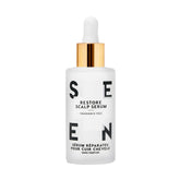 SEEN Restore Scalp Serum bottle demonstrates fragrance-free hydration for sensitive skin.