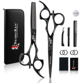SEIMEIKEN 6 inch black hair scissors for precise cuts at home or in the salon.