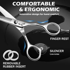 SEIMEIKEN ergonomic semi-offset handle improves comfort during extended styling sessions