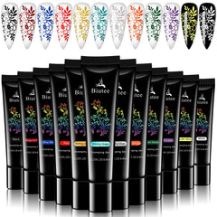 SEISSO geles stamping, botellas de 8ml, colección de 12 colores para uñas.