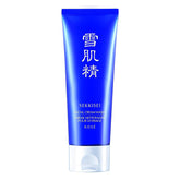 SEKKISEI Facial Cream Wash in rich foaming lather for gentle cleansing and pore care.