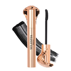 SELESTIA BEAUTY Queen Cobra con envase dorado para look elegante y duradero.