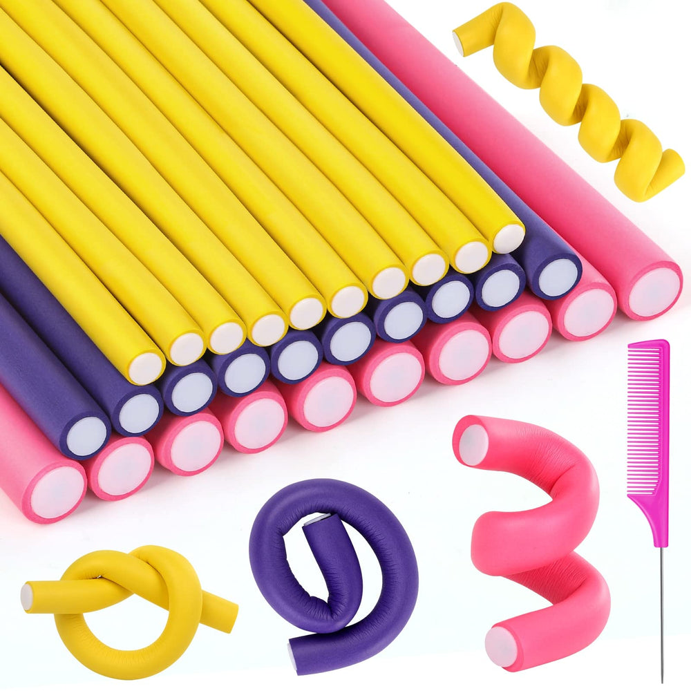 Selizo 30-piece no-heat foam curlers set for effortless home styling and volume.