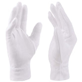 Guantes Selizo de algodón blancos con tacto suave para absorción de crema nocturna
