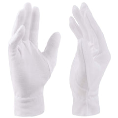 Guantes Selizo de algodón blancos con tacto suave para absorción de crema nocturna