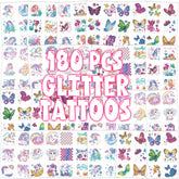 Sellentduct Glitter Tattoos Butterfly sheets provide kid-friendly sparkle for party fun.