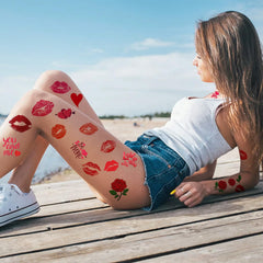 Tatuajes corazones Sellentduct ideales para regalos y decoraciones temáticas.