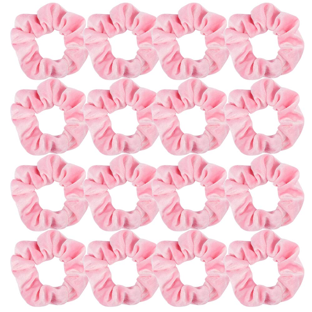 Semato velvet pink scrunchies pack showing the full set for daily wear
