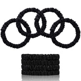 SEMRUE scrunchies de seda morera negro: suave al tacto y apto para uso diario