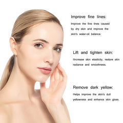 Senana Marina serum bottle closeup highlights easy nightly application and smoother texture.