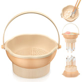Senbowe 3-in-1 makeup brush cleaner mat for deep-cleaning diverse brushes.