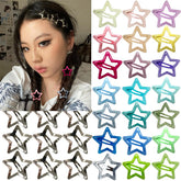 Seneeel sparkling stars hair clips multicolor set add festive charm to daily hairstyles.