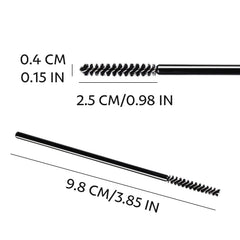 SenRocc disposable brush head with bendable tip for precise eyebrow grooming.