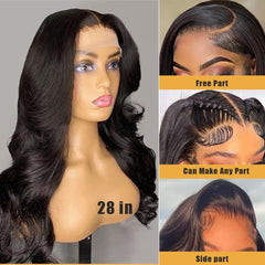 SENSAIRUITE 180-density human hair lace front wig for a full look