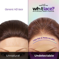 Sensationnel glueless wig with lace front and preplucked hairline for quick styling.