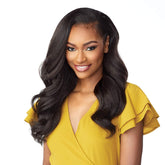 Sensationnel Instant Weave Half Wig cap showing seamless blend with natural hair