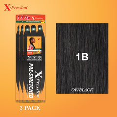 Sensationnel X-pression pre-stretched braid pack 3 for faster installs
