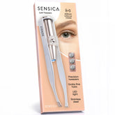 Sensica Eyebrow Tweezers with Light provide clear LED visibility for precise shaping.