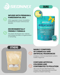 SEONNIX natural essential oils highlight menthol and eucalyptus for a pure aromatherapy experience.
