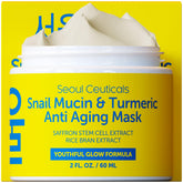 SeoulCeuticals máscara coreana de caracol, textura hidratante para piel suave y luminosa.