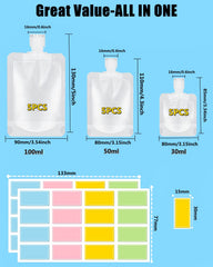 SEQUHITKU travel containers with wide opening for easy refills and cleaning