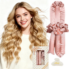 SERENADE satin heatless curls overnight for long hair, damage-free styling while you sleep