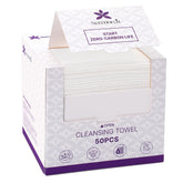 Serenorch: toallas faciales desechables XL 10x12, limpieza suave sin pelusa.