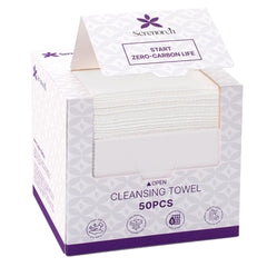 Serenorch: toallas faciales desechables XL 10x12, limpieza suave sin pelusa.