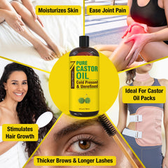 Seven Minerals Aceite de Ricino para pestañas, brillo y densidad potencial