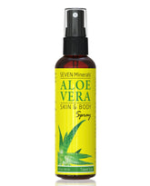Seven Minerals Aloe Spray travel-size bottle showing compact, on-the-go hydration.