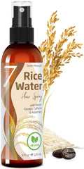 Seven Minerals fermented rice water with rosemary bottle pour for scalp refreshment.