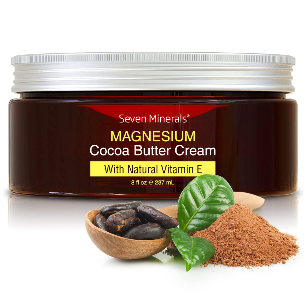 Seven Minerals magnesium cream bottle ready for daily muscle comfort.