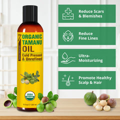 Aceite de Tamanu Seven Minerals en piel, hidratación suave y duradera