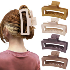 SEVEN STYLE five-inch extra-large claw clip securing thick hair for a comfortable updo.