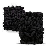 SEVEN STYLE satin scrunchies 8pcs blush and brown set for crease-free daily styling