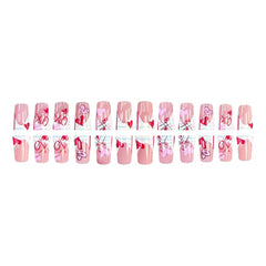 Sevgob uñas presión corazones rosados para celebraciones