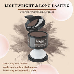 SEVICH Hairline Powder applied along the hairline for a seamless blend.