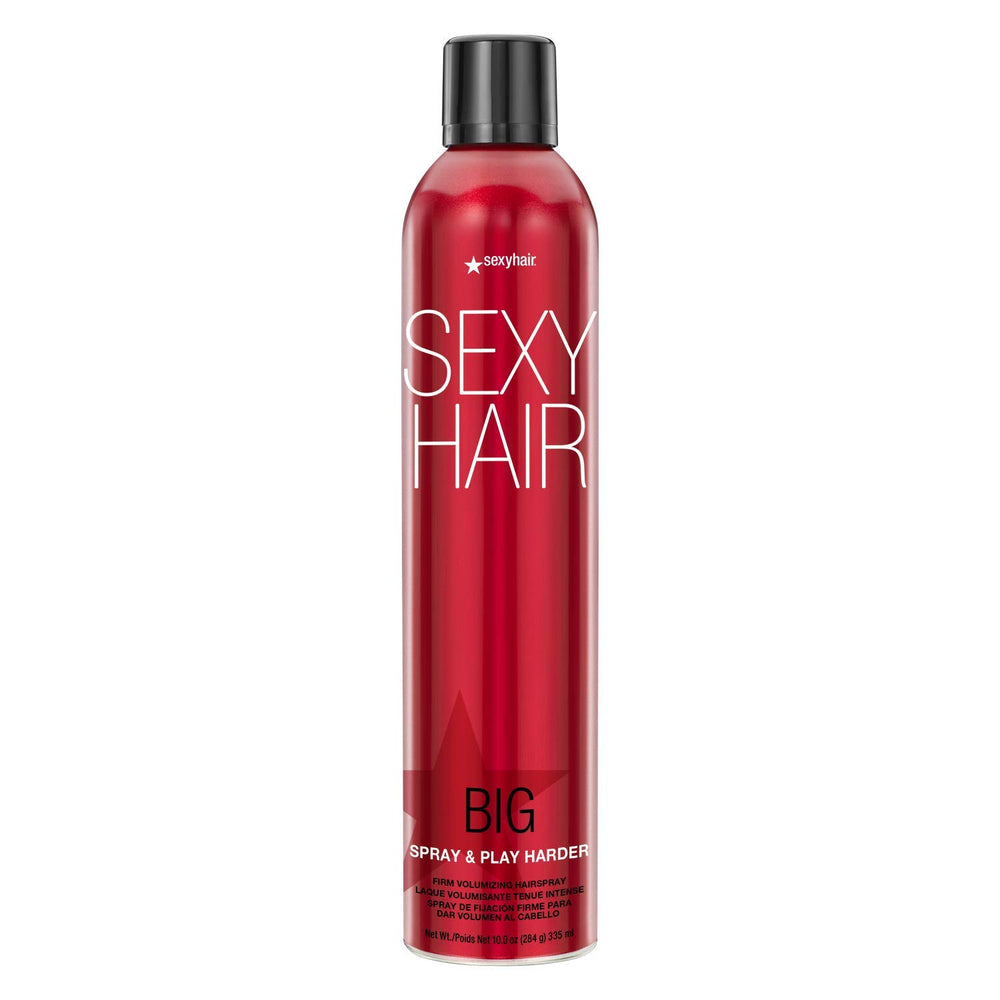 SexyHair Big Spray: botella de 10 oz para fijación duradera y volumen.