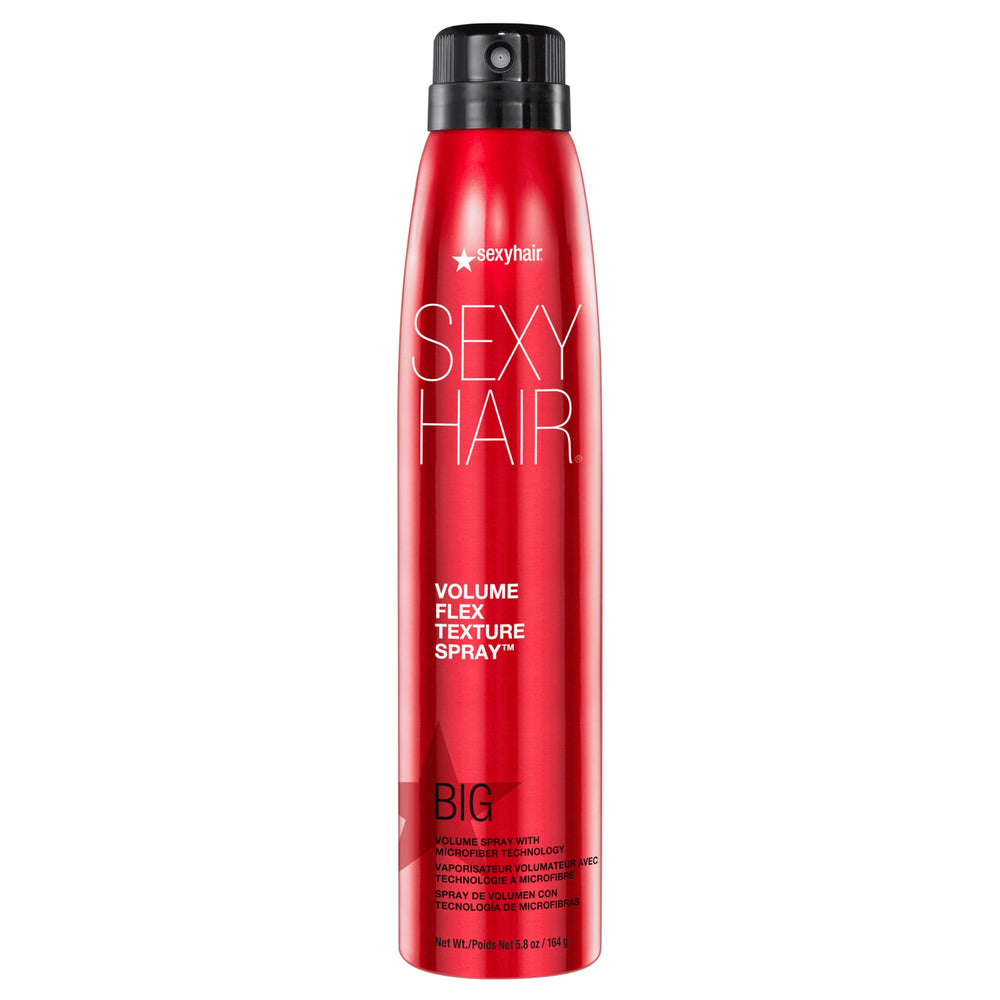 SexyHair, botella frontal del spray de volumen, ofrece cuerpo sin peso.