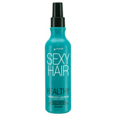 SexyHair Healthy Tri-Wheat Leave-In Bottle shows detangling ease and moisture for smooth hair.