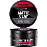 SexyHair Arcilla mate con empaque compacto para retoques y estilo duradero
