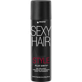 SexyHair Play Dirty Dry Wax Spray bottle close-up highlighting texture and separation