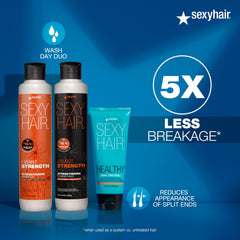 Cabello tras uso de SexyHair Seal the Deal, apariencia fortalecida