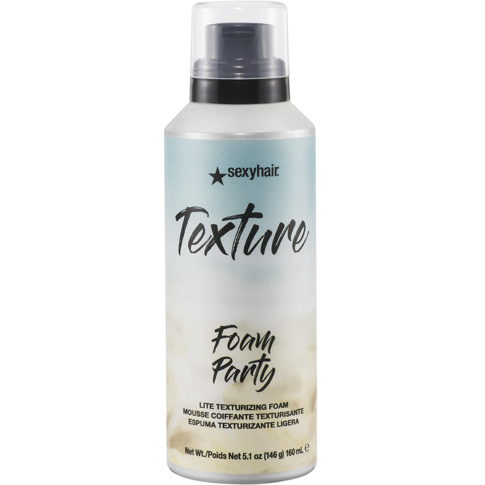 SexyHair Texture Foam Party Lite en frasco de 150 ml para textura ligera en el cabello.