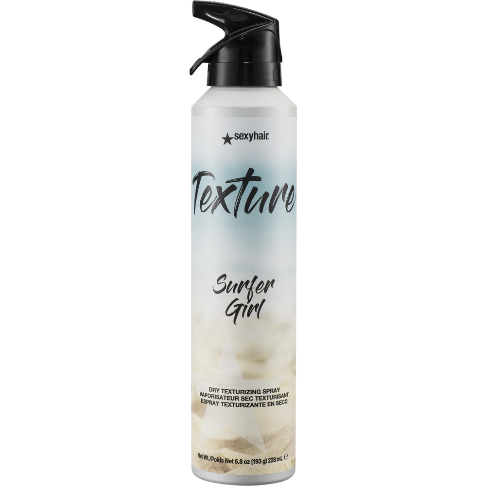 SexyHair Texture Surfer Girl Dry Texturizing Spray bottle for natural texture and shine.