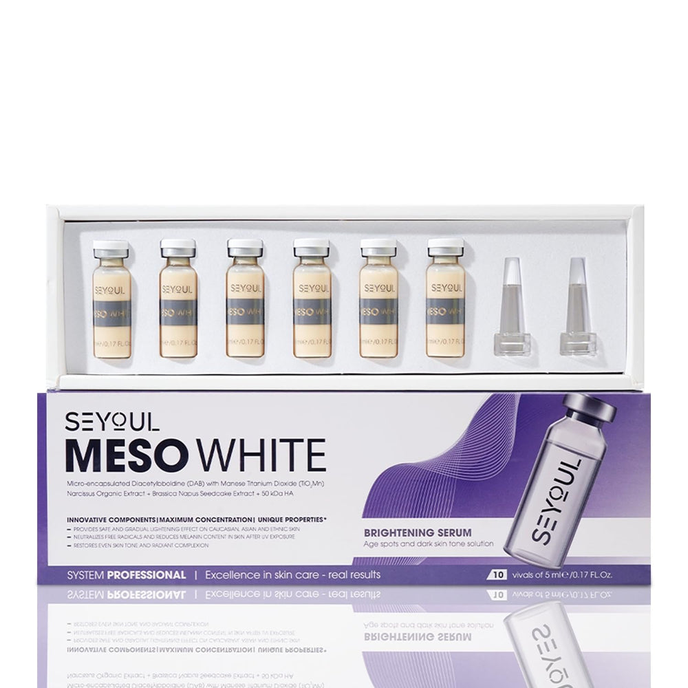SEYOUL Meso Blanco suero ampollas botellas vista general, beneficio de hidratación suave