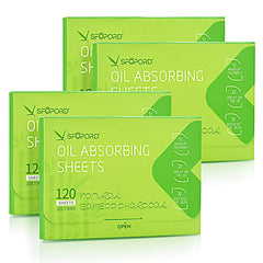 SFOPORD oil absorbing sheets with bamboo charcoal – front of pack for oil control.