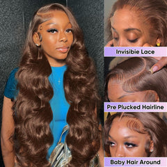 SFTNMEH HD 13x6 lace front wig creates seamless part and natural scalp