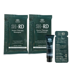 SH-RD Nutra-Therapy champú en botella de 15 ml, limpieza suave para uso diario.